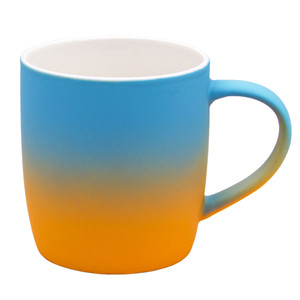 12oz Cute great gift custom spray gradient color gorgeous ceramic soft touch coffee mug
